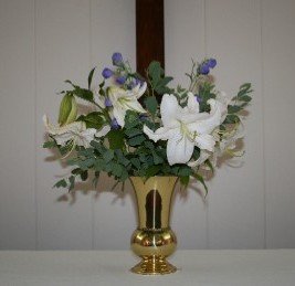 Casa Blanca Lilies With Baptisia