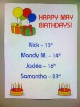 May Birthdays