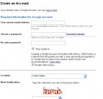 Google Accounts Information Fields