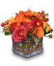 Seasonal Potpourri - Fall Flowers Square Vase