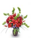 St Patricks Day Flower Arrangement with Bells of Irleand