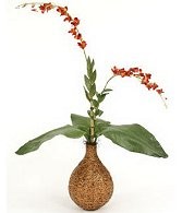 Flower Arrangmement Containing An Artificial Orchid