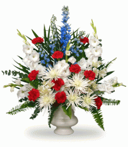 Patriotic Memorial Funeral Flowers