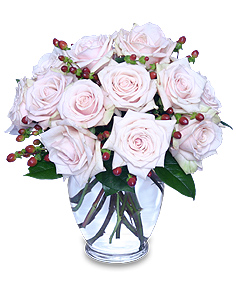 "Rare Beauty" Pale Pink Roses Bouquet