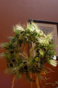 Deconstructed Sunflower Wreath