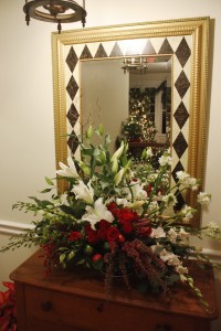 Matching Christmas Flower Arrangement