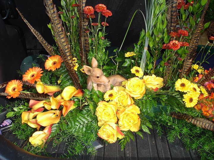 Broncos & Harley Funeral Flowers, Vickies Flowers