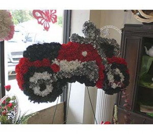 Motorcycle Funeral Flowers