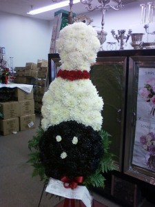 Bowling Themed Funeral Flowers
