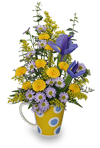 Coffee Mug Flower Arrangement