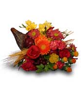 Lush Cornucopia Flower Arrangement