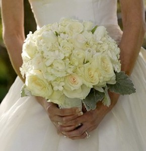 All-White Wedding Bouquet