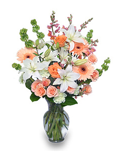 Peaches & Cream Flowers For Mother's Day