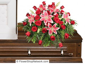 "Dedication Of Love" Casket Flowers Example