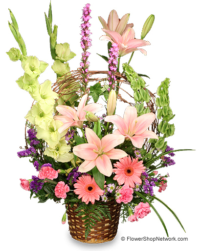 "Basket Of Memories" Sympathy Arrangement Example