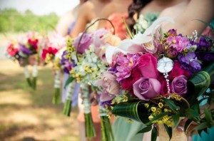 Colorful wedding bouquets by The Flower Shop, Pryor OK