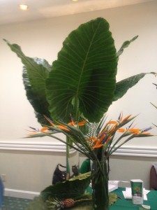 Tropical table decor at the FSFA Convention 2012