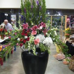 Large floral display in the trade show by Larry Bates of The Arrangement, Hot Springs AR