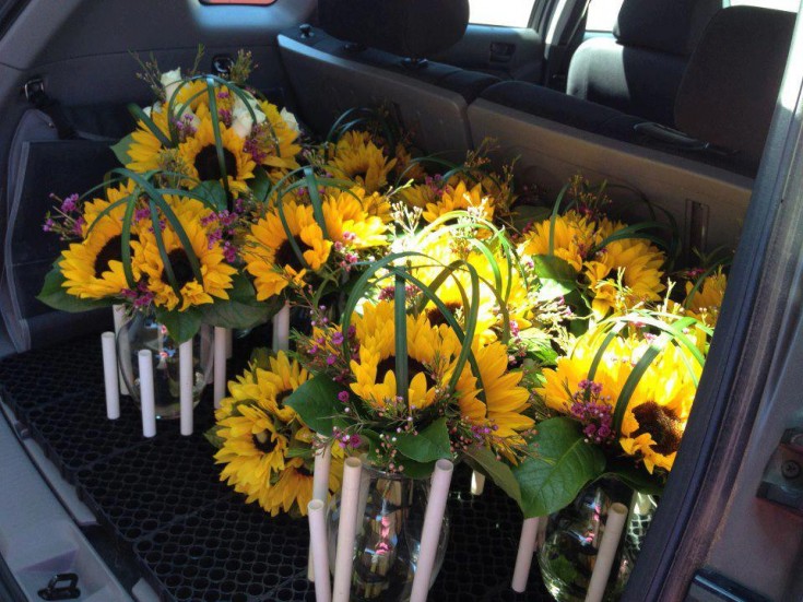 Summer wedding flowers by The Flower Basket, Rockwell NC