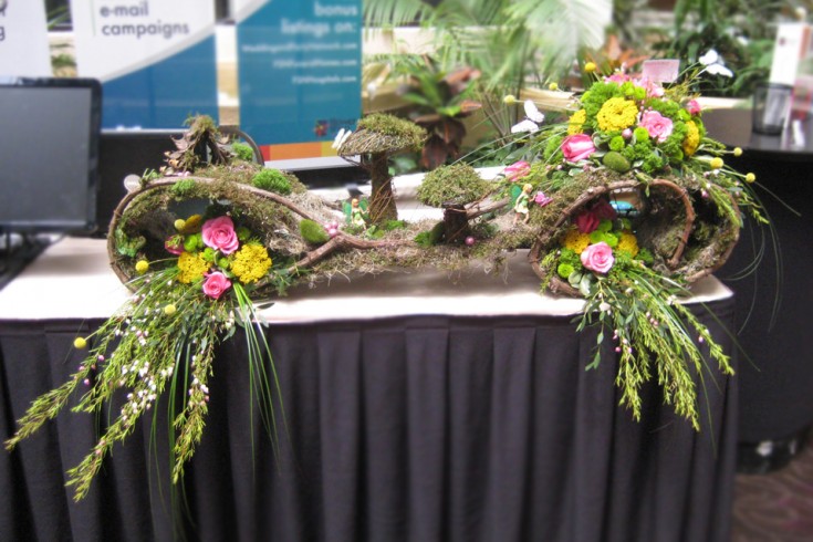 Fairy Garden Booth Flowers at the North Carolina State Florist Association Convention