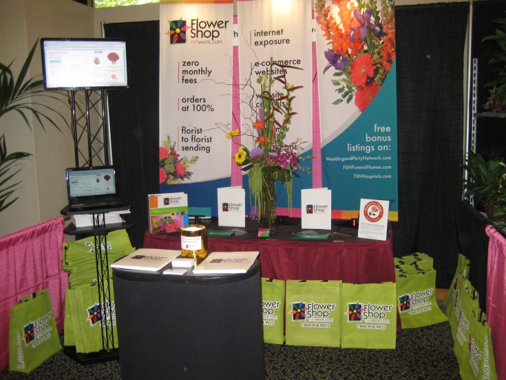 Flower Shop Network Booth at the Oklahoma State Florist Convention 2012