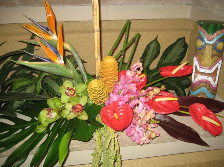 Tropical Tiki Flowers at the North Carolina State Florist Convention