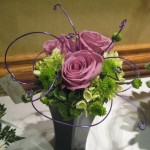 Wire butterfly flower arrangement at the North Carolina State Florist Convention
