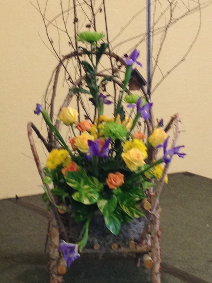 Rocking Chair Funeral Flowers