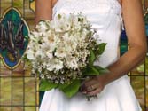 Alstroemeria bouquet with wax flowers