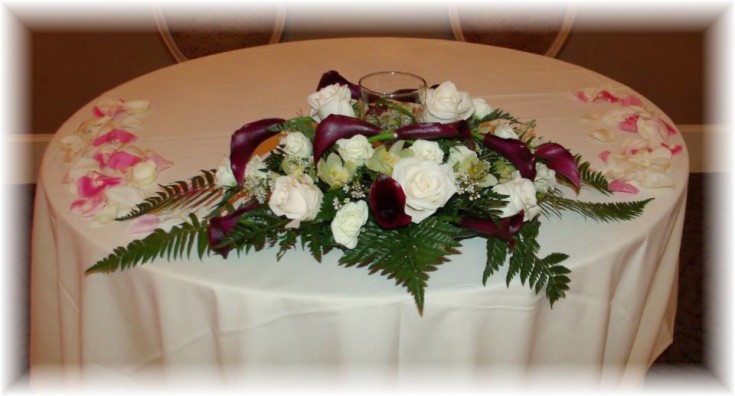 Wedding centerpiece by Maryjane's Flowers & Gifts, Berlin NJ