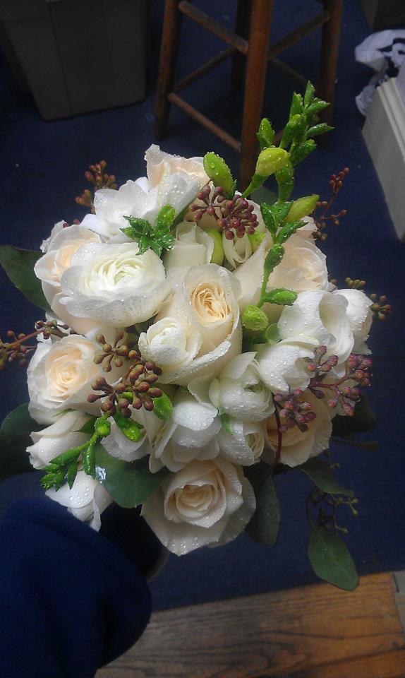 Winter Wedding Bouquet by Country Daisy Florist, Farmington NH