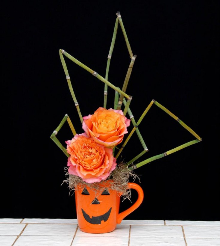 Pumpkin Mug Floral Design by Rittner's School of Floral Design