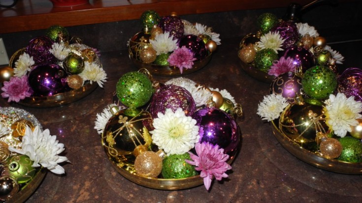 Holiday party centerpieces by Blooming Art Floral, San Diego CA