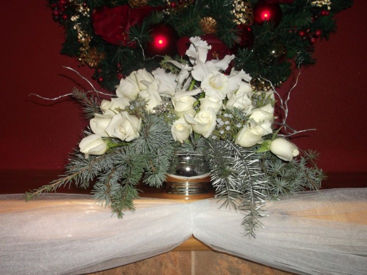 White Christmas flowers by A Lovie Creation Floral Design, Gresham OR