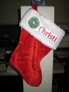 Everyone has a stocking with their name on it!