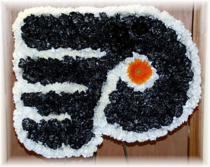 Philadelphia Flyers Funeral Flowers by Maryjane's Flowers & Gifts, Berlin NJ