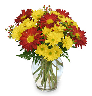 Red & Yellow Flowers for Game Day Spirit