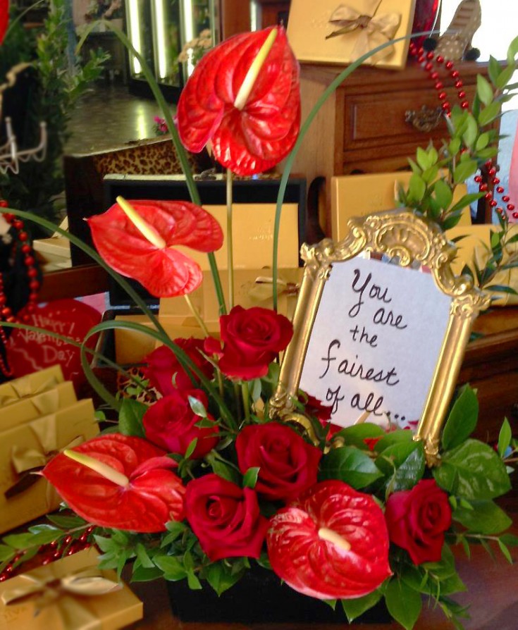 Valentine's Day flowers by Botanical Designs, Baytown TX