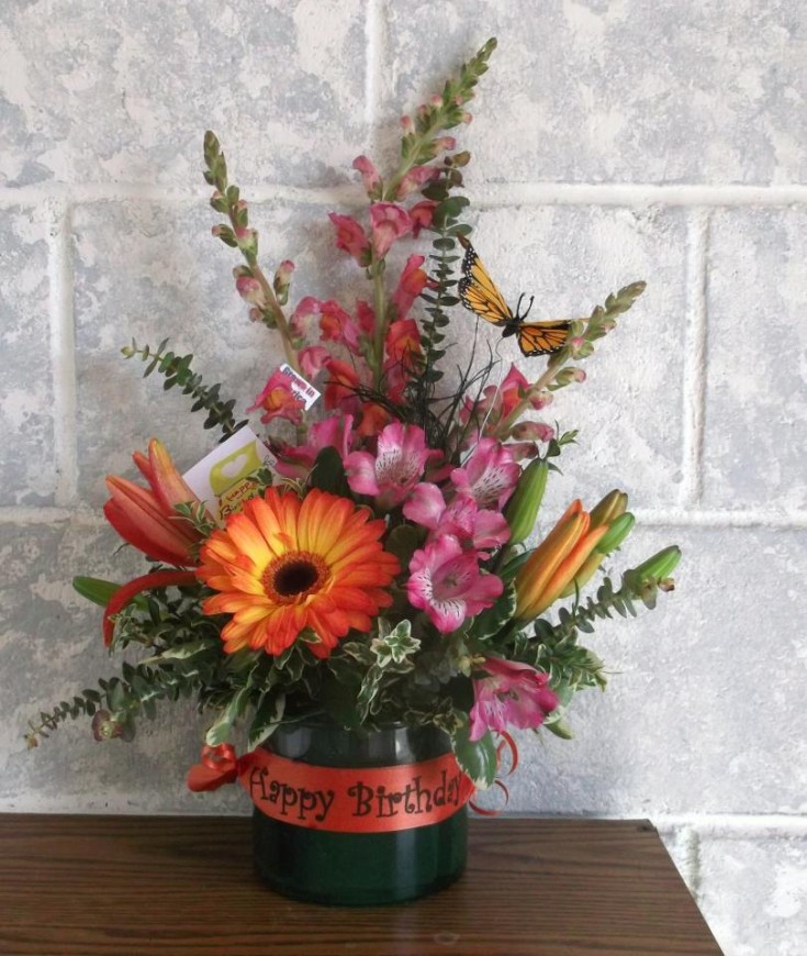 Birthday flower arrangement by A-1 Flowers & More, Cottonwood ID