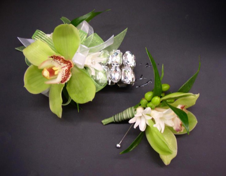 Prom corsage and boutonniere designs by The Flower Patch & More, Bolivar MO