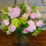 Pink and green flower design by Trigs Floral & Home, Minocqua WI
