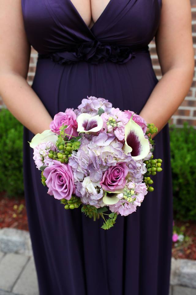 Purple Brides Bouquet by Monday Flowers