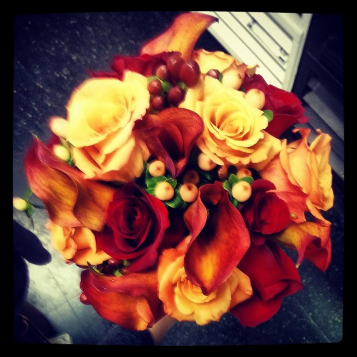 A fall bridal bouquet from Design House Floral in Clarkesville, GA