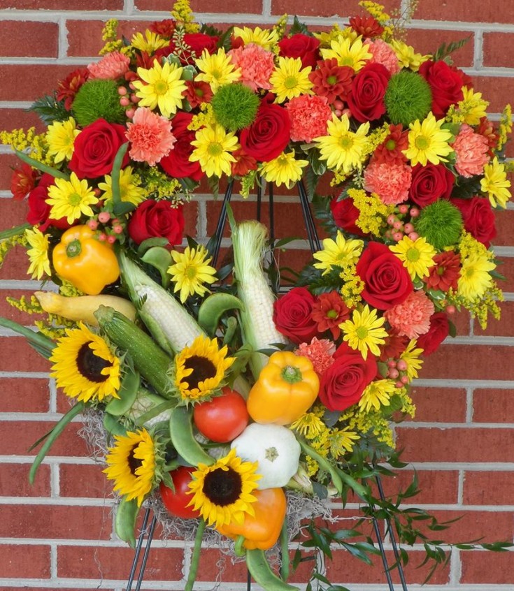 Veggie wreath from Floral Expressions in Owings, MD