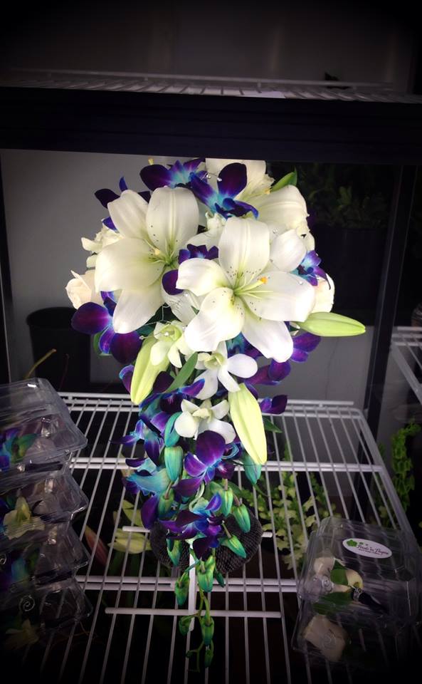 A gorgeous bouquet from Petals in Thyme of Wasaga Beach, ON