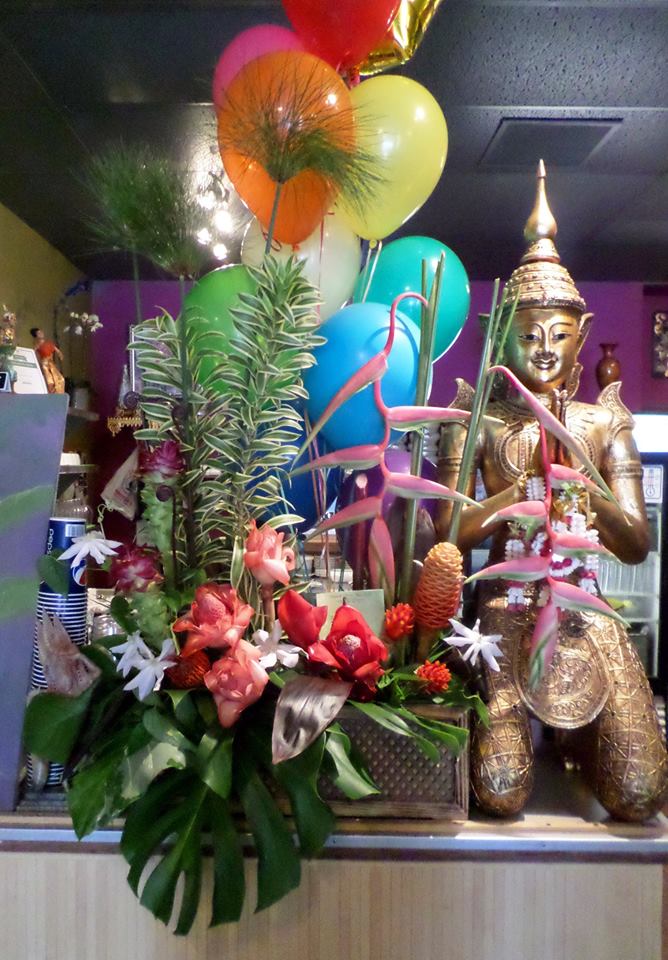A tropical birthday creation from Klamath Flower Shop in Klamath, OR