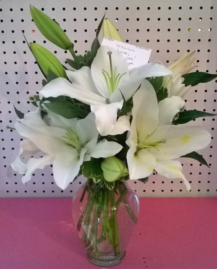 A gorgeous arrangement from Wilma's Flowers in Jasper, AL