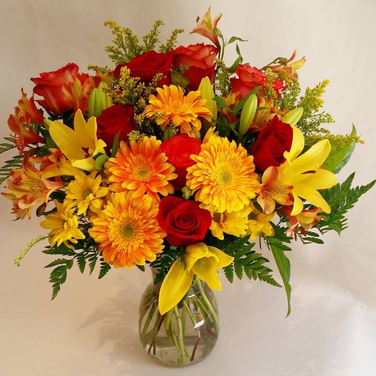Bright and colorful arrangement from Paradise Valley Florist in Scottsdale, AZ