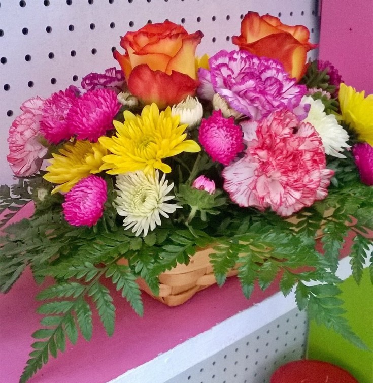 Lovely floral basket from Wilma's Flowers in Jasper, AL