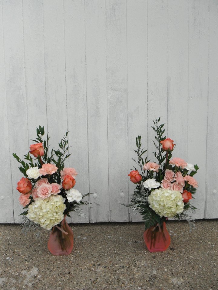 Altar bouquets from Crow River Floral and Gifts in Hutchinson, MN